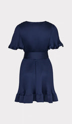 Flowering Girl Women SATIN PLEATED MINI DRESS
