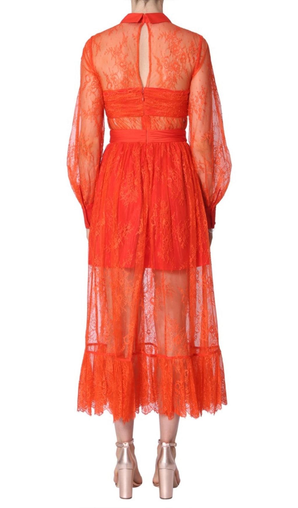 Flowering Girl Women LACE DRESS WITH LONG SLEEVES