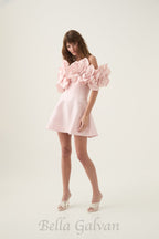 Flowering Girl Women Etta flower strapless mini dress in pink