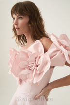 Flowering Girl Women Etta flower strapless mini dress in pink
