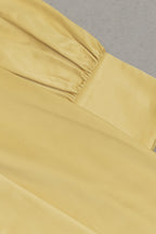 Flowering Girl Women Satin Long Sleeve Midi Dresses In Yellow