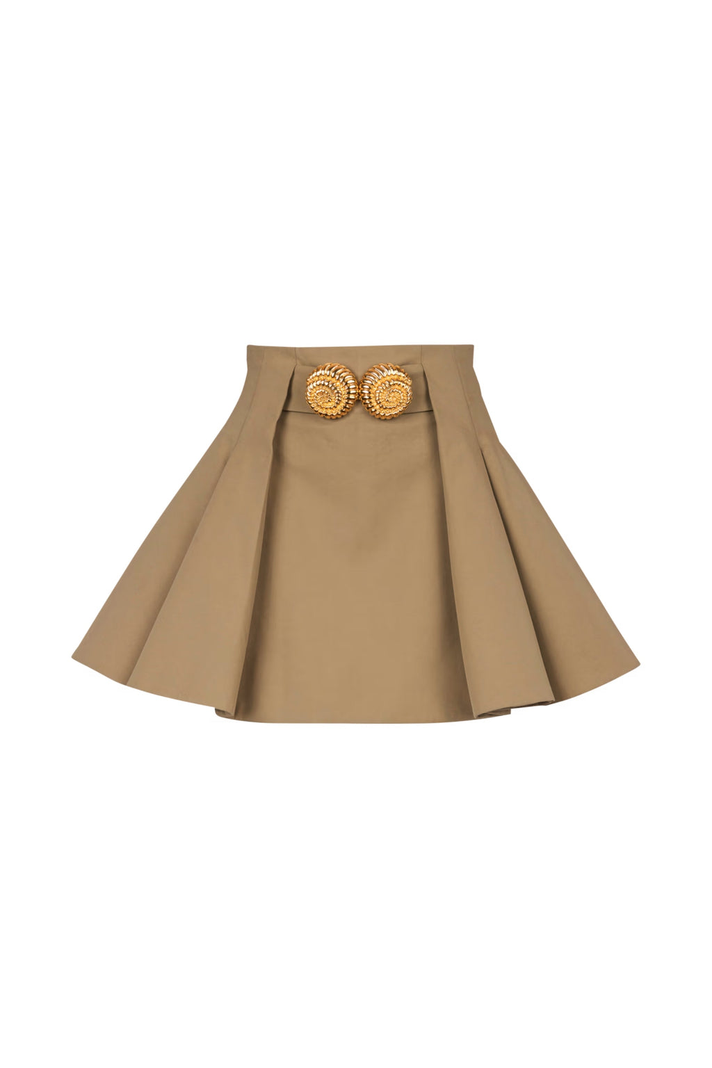 Flowering Girl Women Flared Pleated Grain De Poudre Skirt