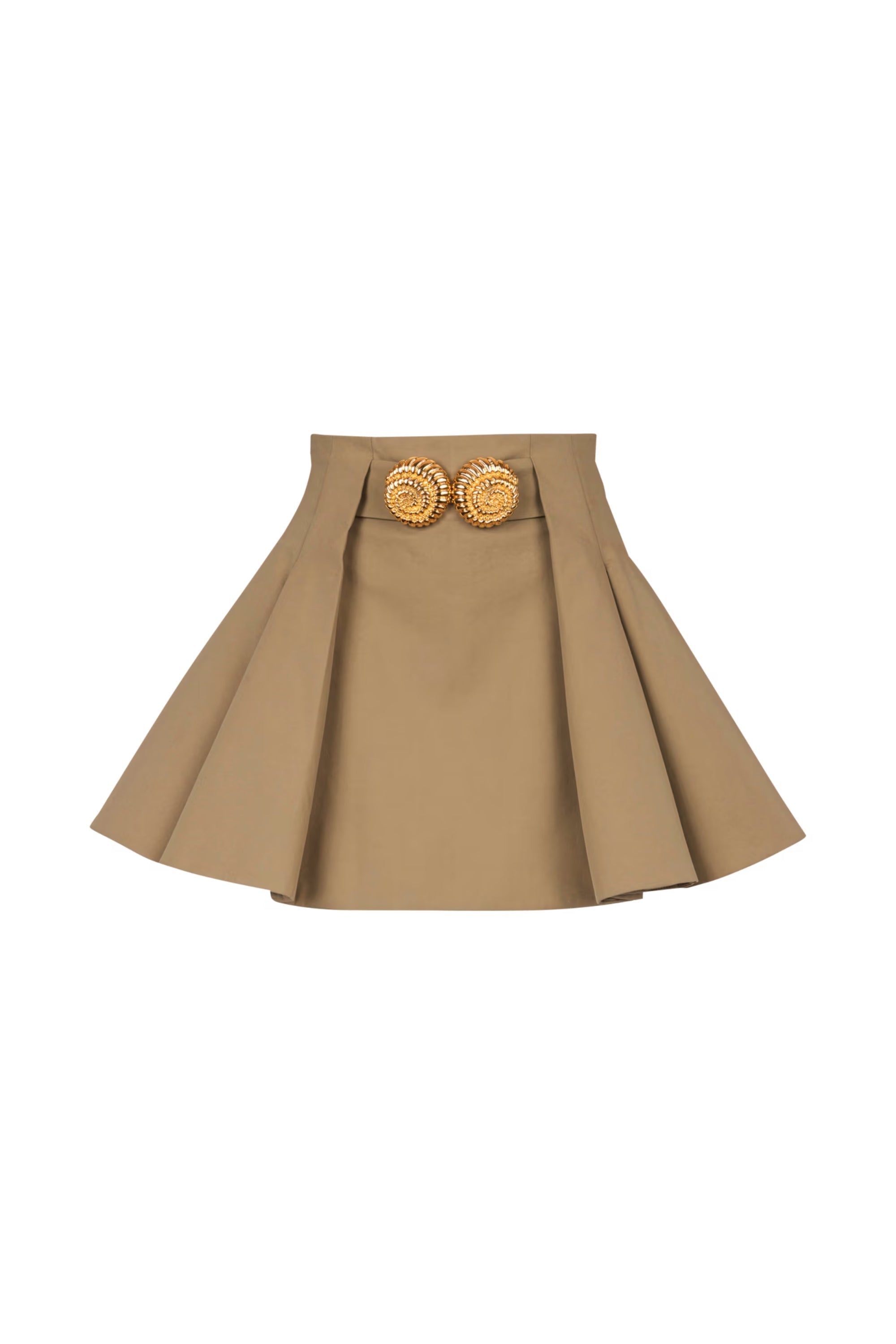 Flowering Girl Women Flared Pleated Grain De Poudre Skirt