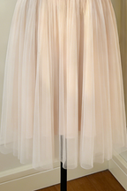 Alani Apricot Lace Mermaid Spaghetti Strap Tulle Dress