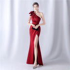 Crafted Flower With Beading Formal Dress