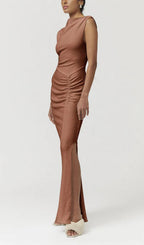 Flowering Girl Women VEGA RUCHED FRONT MIDI DRESS