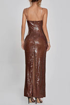 Flowering Girl Women Lorelei Brown Sequin Dress
