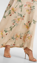 Flowering Girl Women FLORAL DRAPED MAXI DRESS