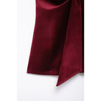 Flowering Girl Women Milan Velvet Top In Wine Red
