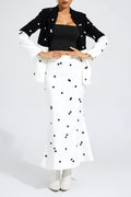 Flowering Girl Women Long Sleeve Sequin Two Piece Midi Set