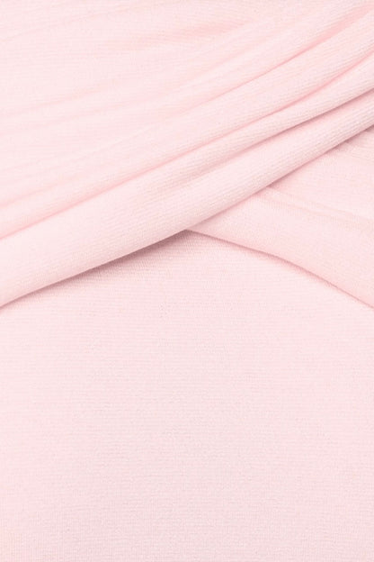 megan ruched Knit patchwork maxi dress in pink