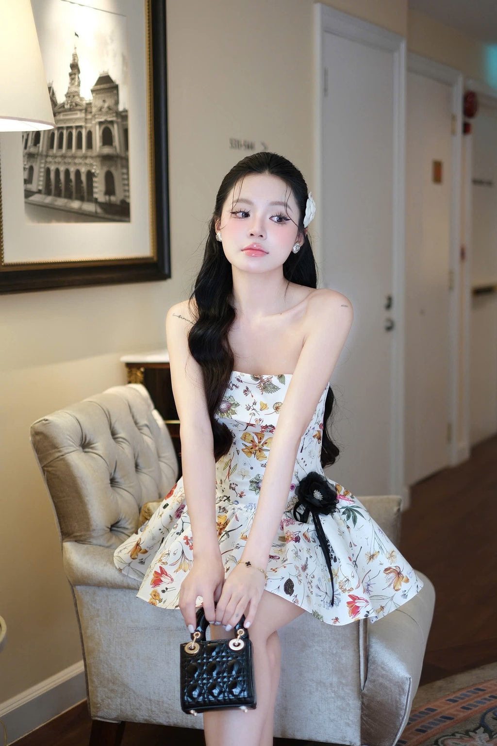 Flowering Girl Women Lumi Dot Strapless Mini Dress