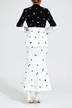 Flowering Girl Women Long Sleeve Sequin Two Piece Midi Set