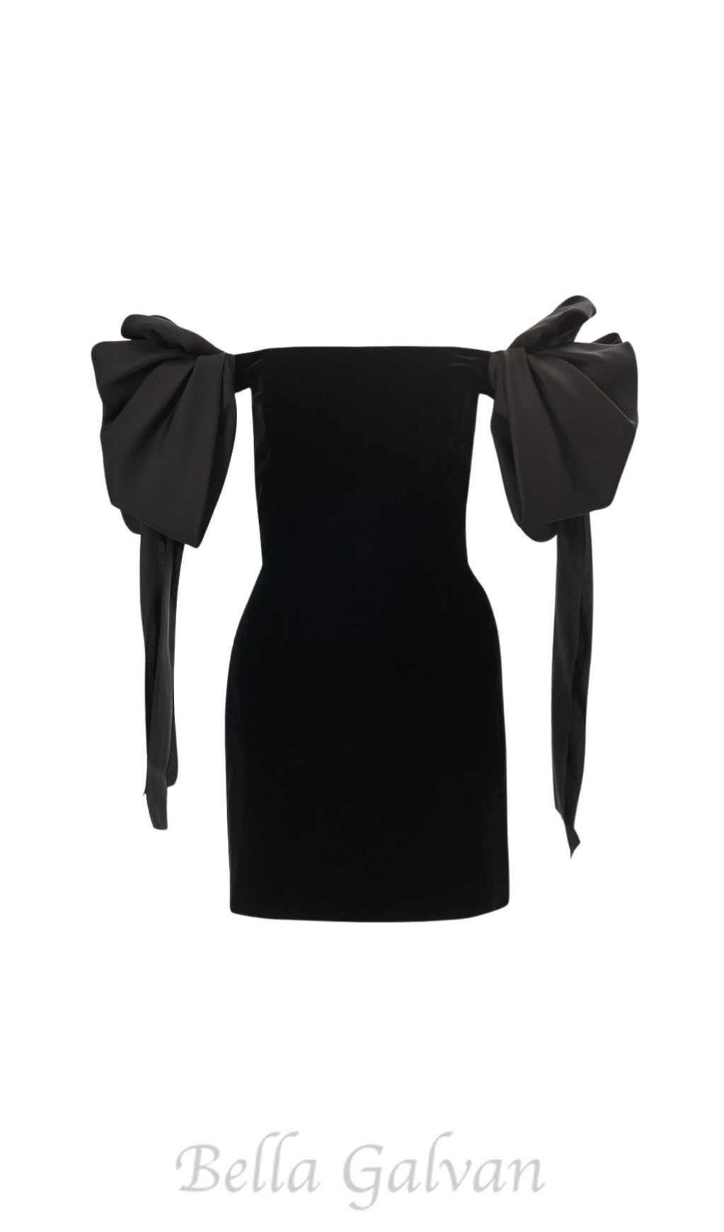Flowering Girl Women off-shoulder mini dress in black