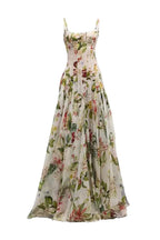 Flowering Girl Women Multicolor Floral Print Fauna Gazar Gown
