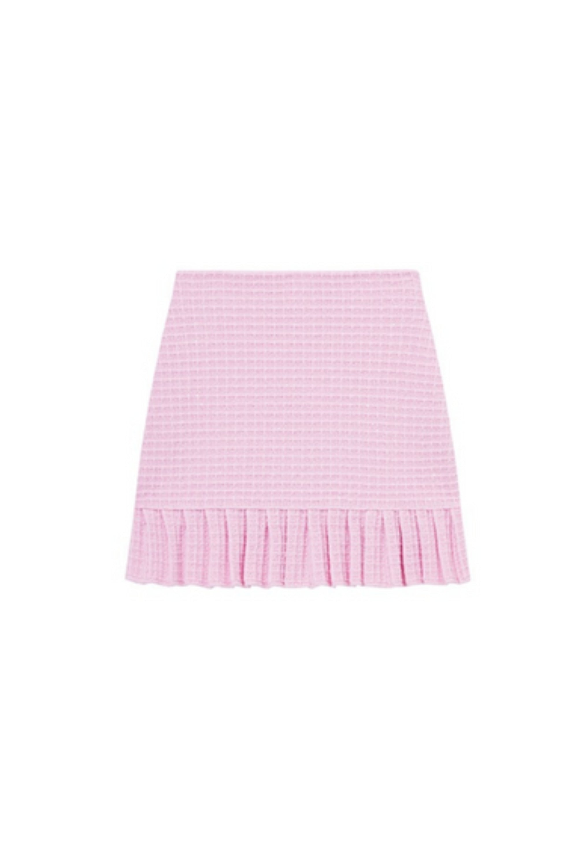 Flowering Girl Women Pink Sequin Textured Knit Skirt