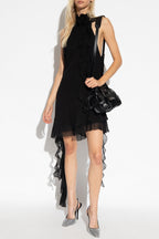 Flowering Girl Women Lennoa Ruffled Halter Mini Dress - Black