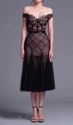 Flowering Girl Women floral dentelle off-shoulder bustier corset net skirt set