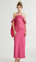 Flowering Girl Women Yasmin off-shoulder satin midi dress