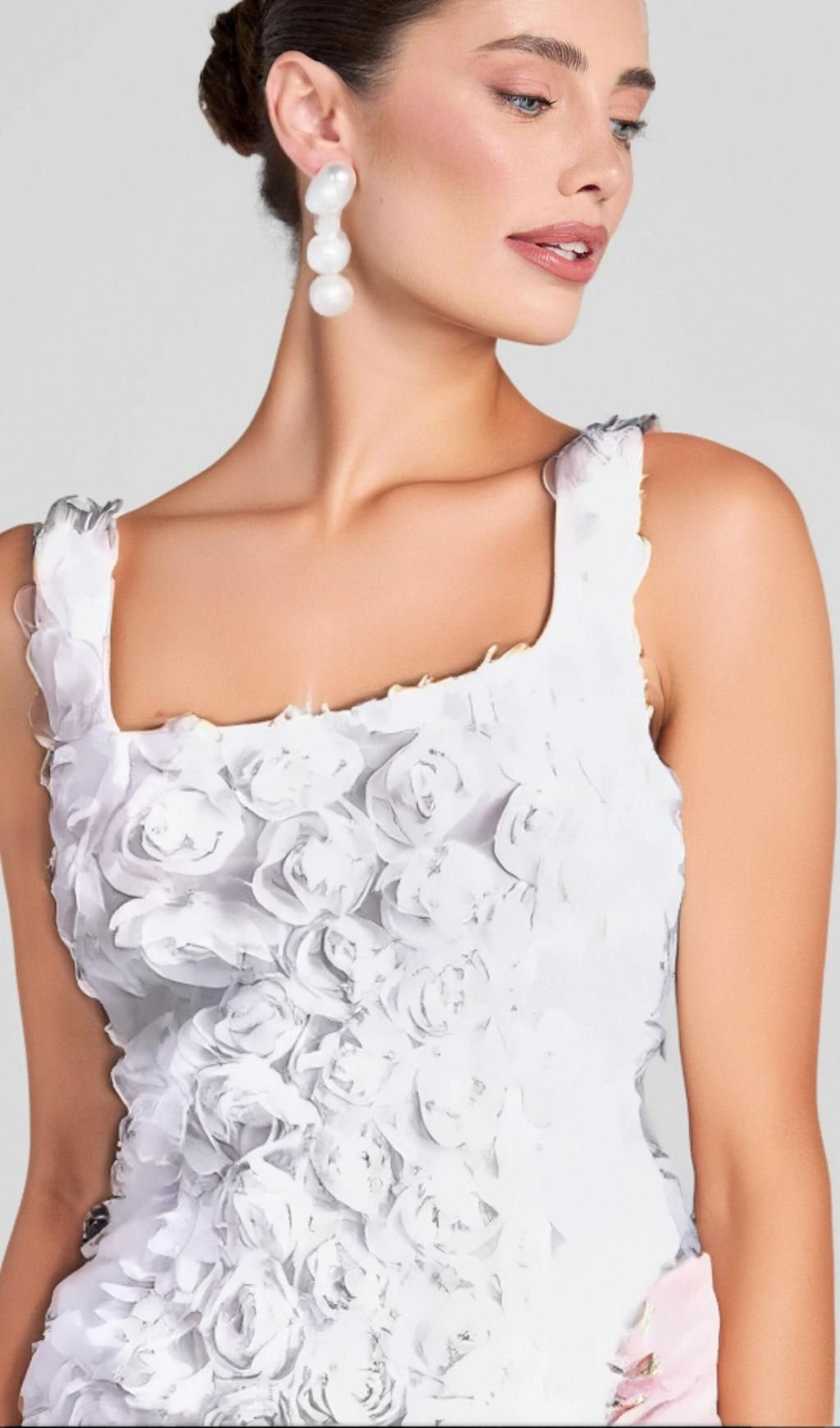 Flowering Girl Women WHITE FLOWER MINI DRESS