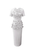 Flowering Girl Women trista Flower Two-Piece Set in white