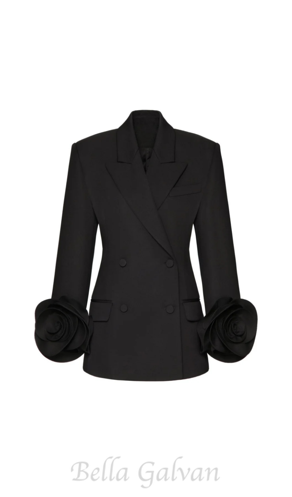 Flowering Girl Women Sophia Rose Appliqué Blazer in Black