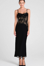 Flowering Girl Women Spaghetti Lace Maxi Dress
