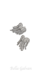Flowering Girl Women Heart Tassel Earrings