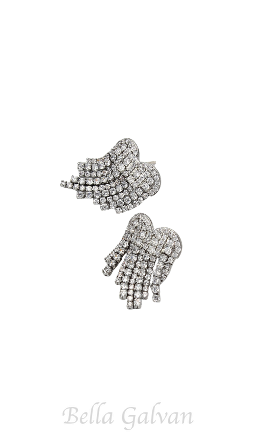 Flowering Girl Women Heart Tassel Earrings