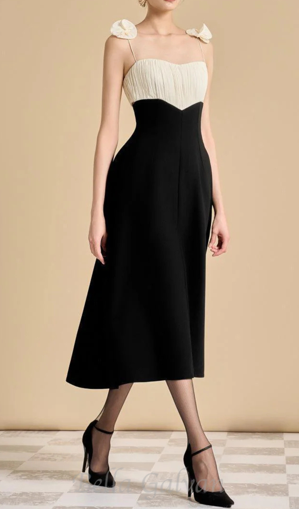 Flowering Girl Women Hyacinth A-line Spaghetti Strap Polyester Midi Dress