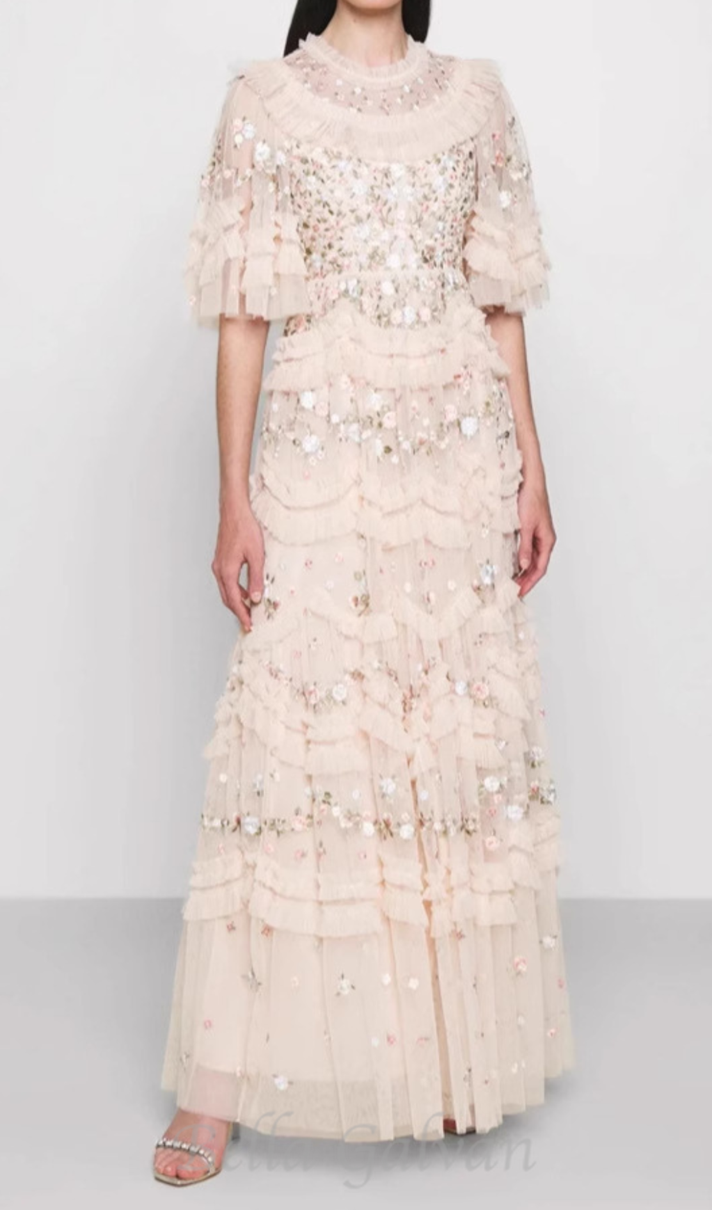 Flowering Girl Women lalabelle tulle floral gown in apricot