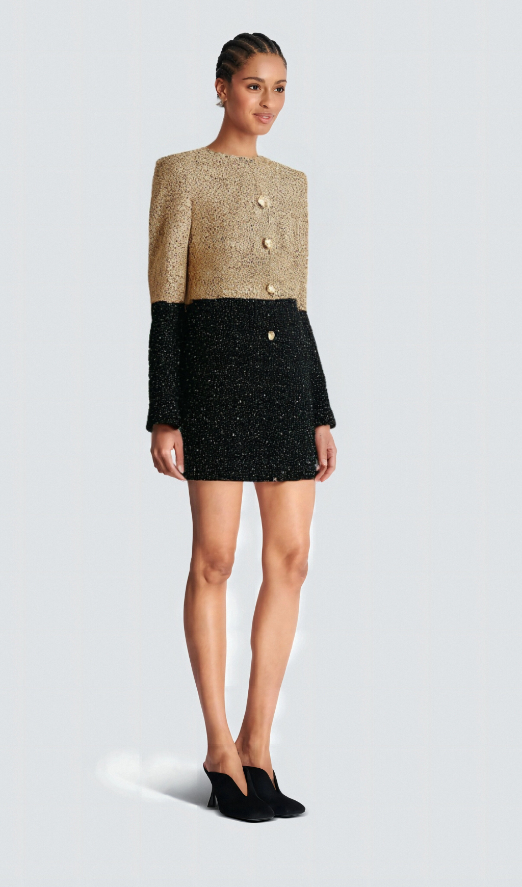 Flowering Girl Women Gabbi sequinned tweed jacket & skirt matching set