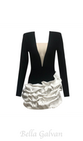 Flowering Girl Women tracy ocean waves long sleeve mini blazer dress