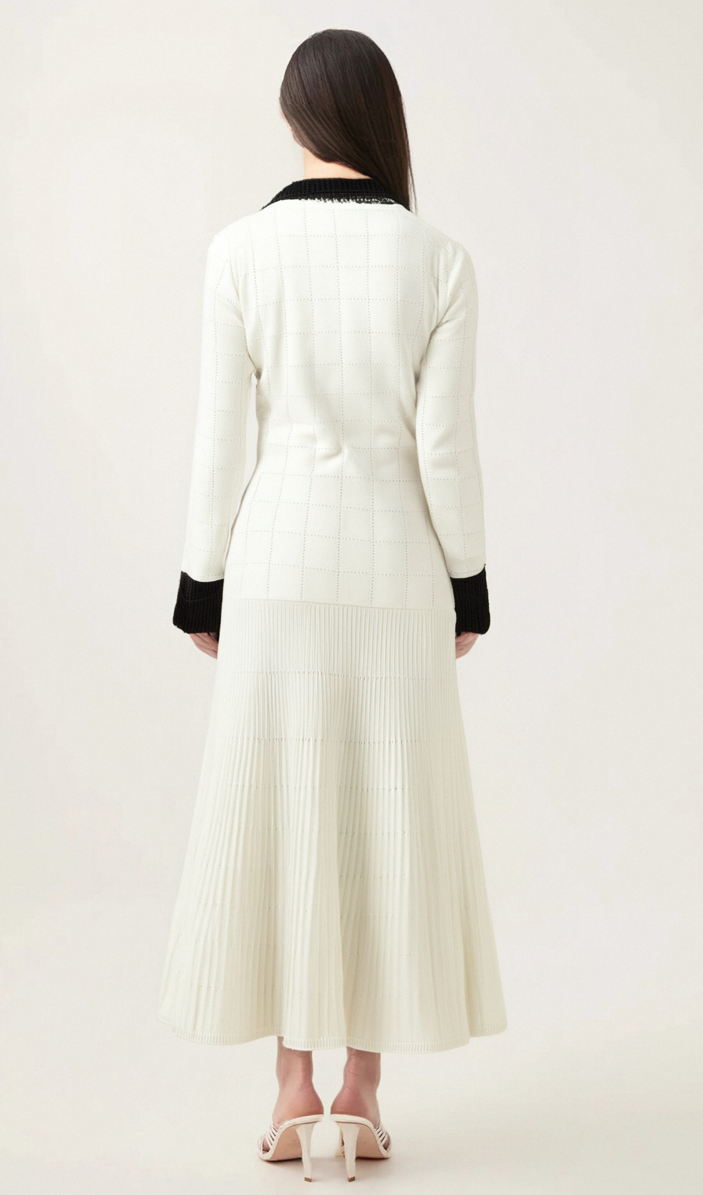 Flowering Girl Women Clémence semi-sheer pleated top & skirt matching set