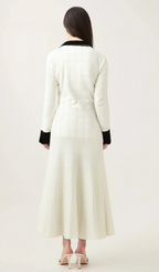 Flowering Girl Women Cécilie contrast-trim knitted shirt dress