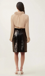 Flowering Girl Women Salome feather-detail chiffon blouse