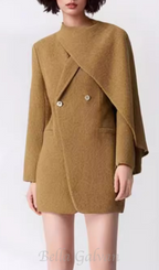 Flowering Girl Women kahki Woolen coat
