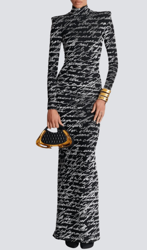 Flowering Girl Women Bexley Print Velvet Long Sleeve Maxi Dress