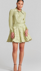 Flowering Girl Women Hélène floral embroidered shirt & skirt matching set
