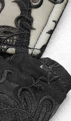 Flowering Girl Women Lace Bandage Jumpsuit In Black