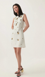 Flowering Girl Women Cyrielle crystal-embellished mini dress