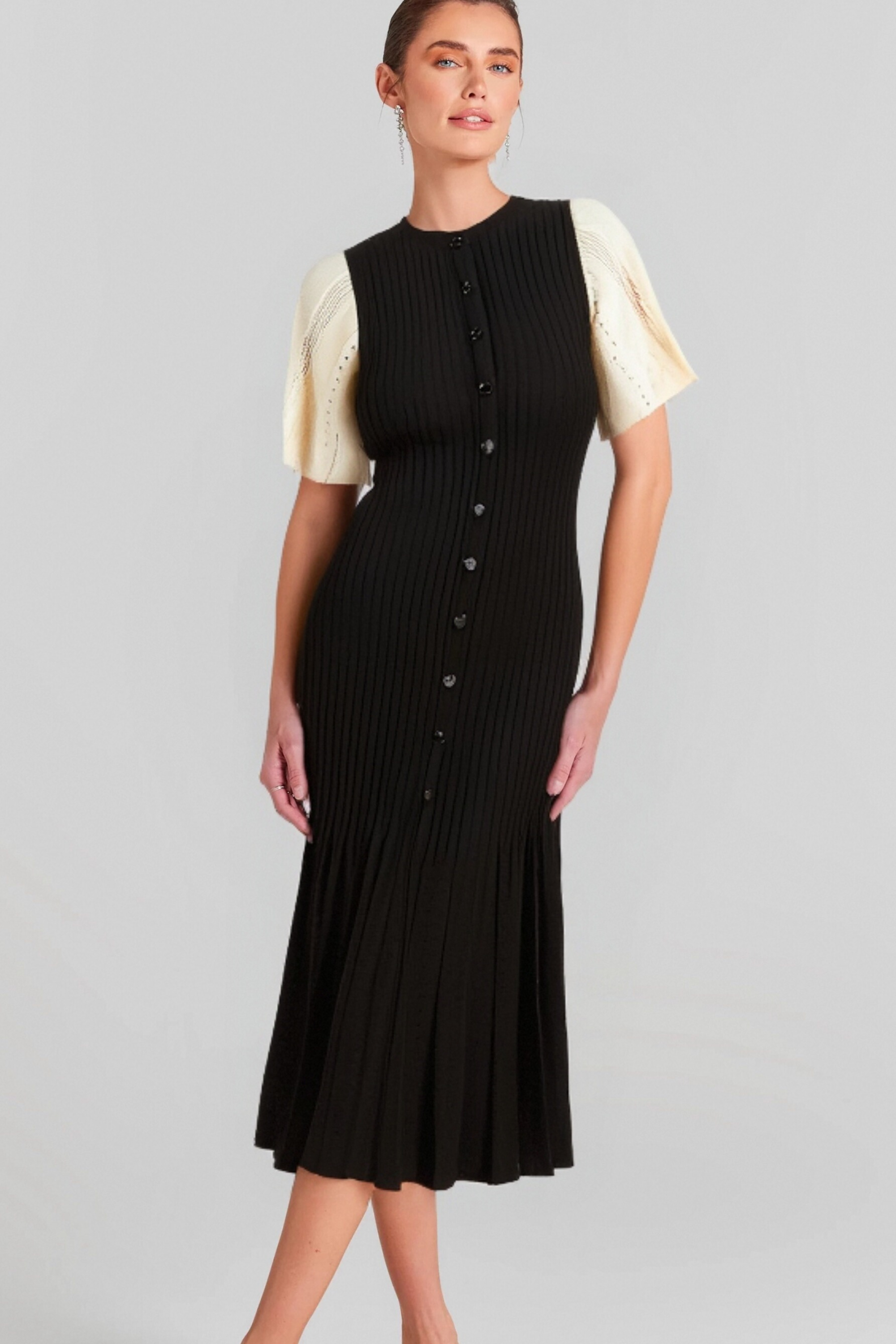 Flowering Girl Women Beulah Knit Midi Dress In Black