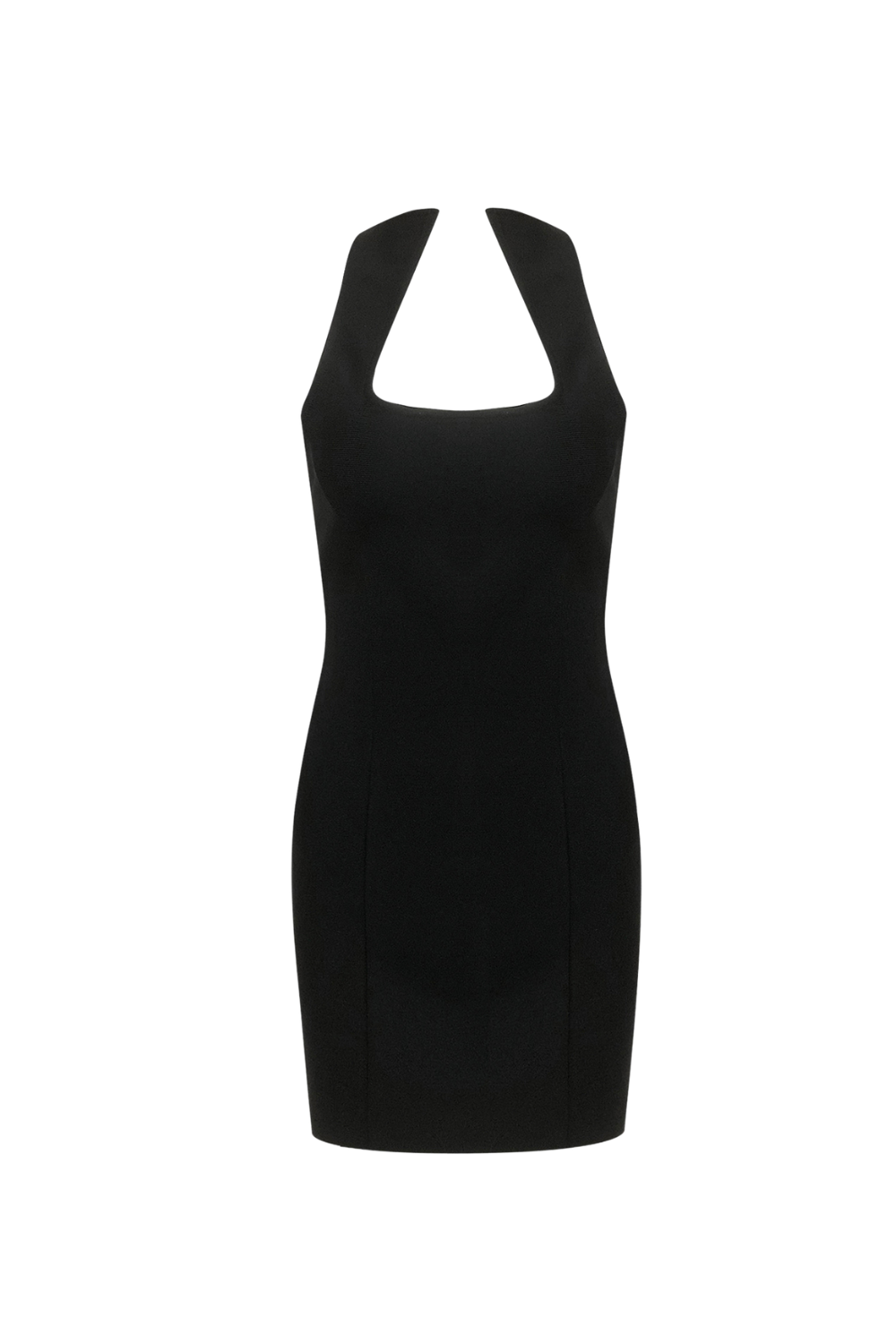 Flowering Girl Women Sleeveless collarless bandage mini dress in black