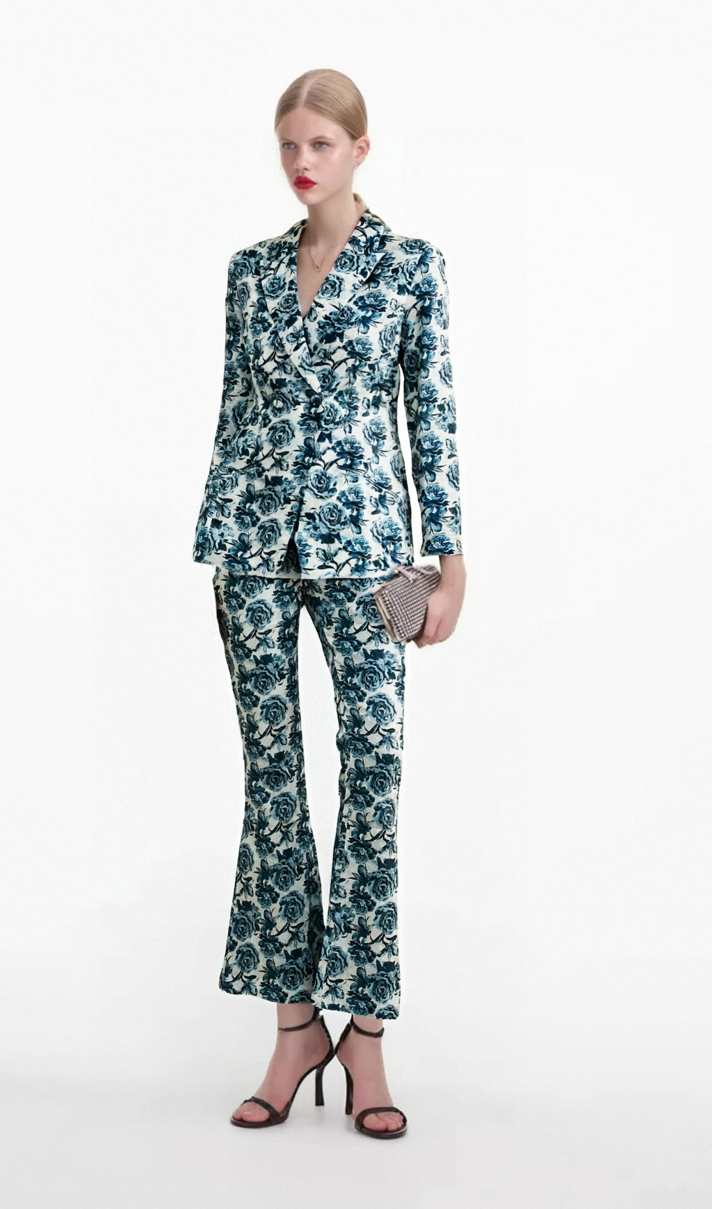 Flowering Girl Women Morgane floral-print jacket & trousers matching set