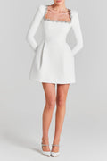 Flowering Girl Women Kimi White Crystal Mini Dress