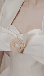Flowering Girl Women BOW DECORATIVE BANDEAU DRESS SET IN CHAMPAGNE