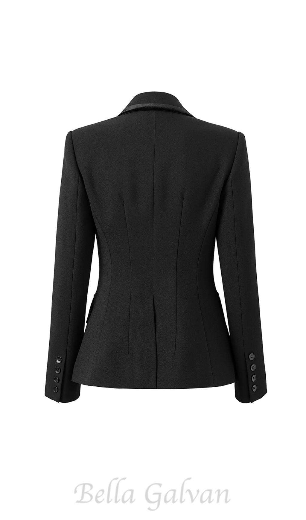Flowering Girl Women Nail Drill Dragonfly Embroidery Blazer in black