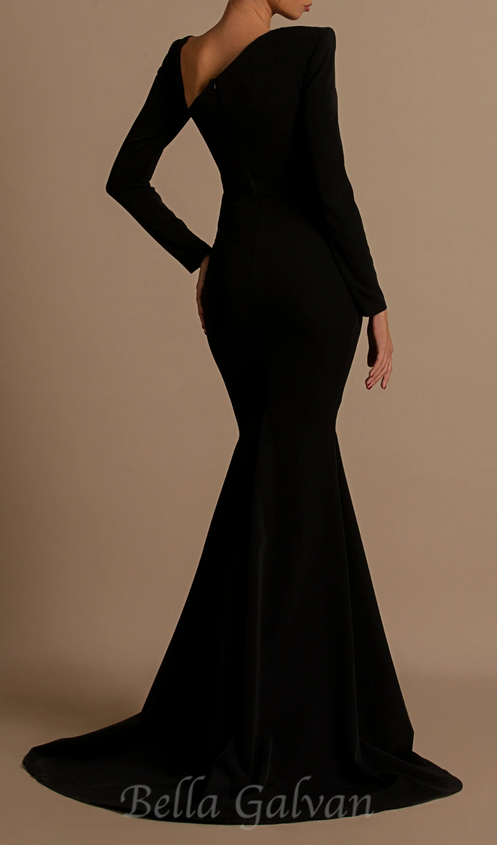 Flowering Girl Women Rhinestone Embellished Floor-Length Dress in black
