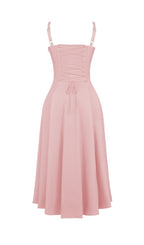 Flowering Girl Women Baby Pink Bustier Sundress