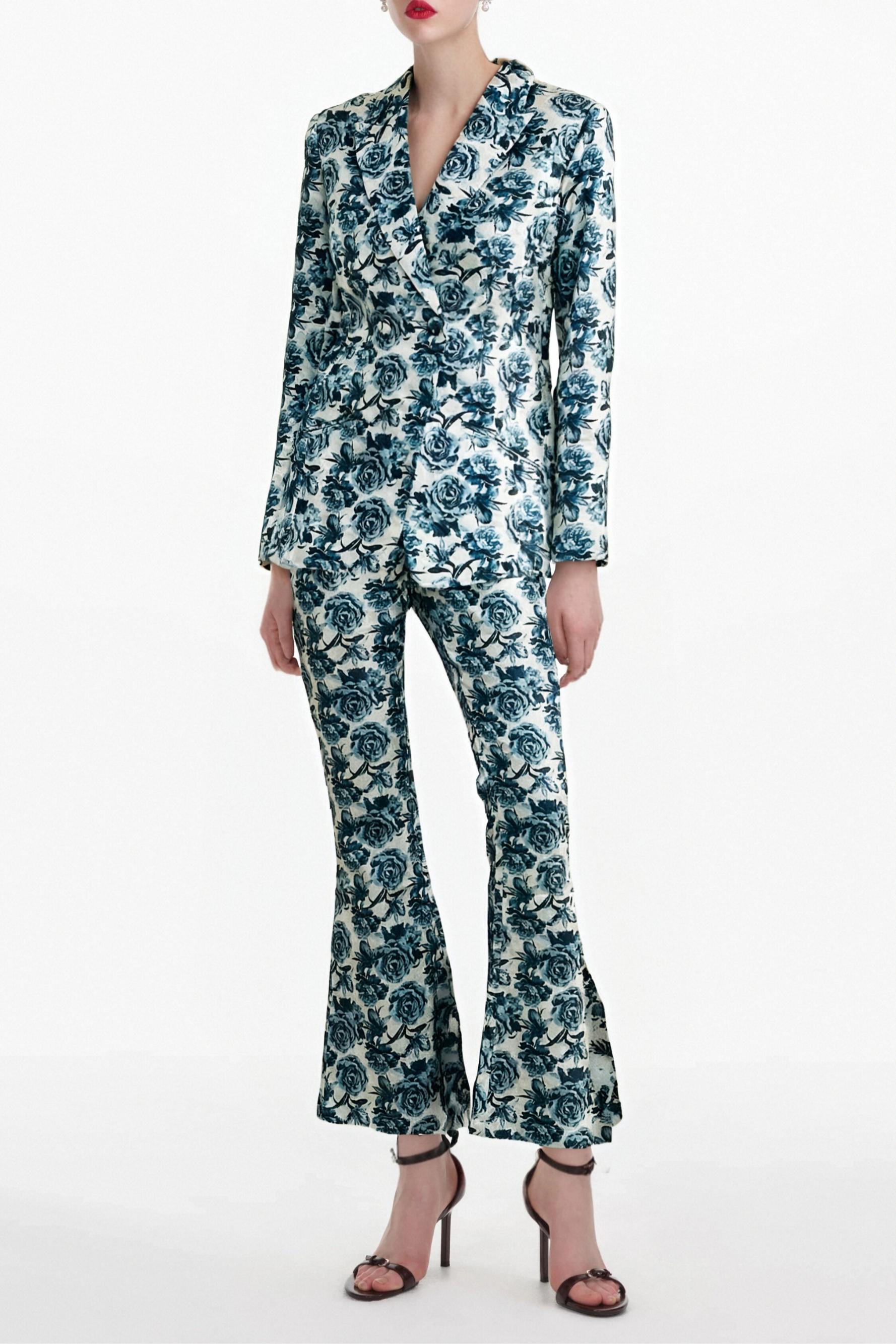 Flowering Girl Women Morgane Floral-Print Jacket & Trousers Matching Set